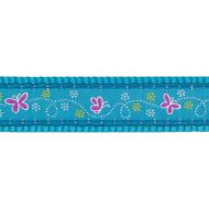 Obojek RD 25 mm x 41-63 cm - Butterfly Turquoise