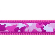 Obojek RD 12 mm x 20-32 cm - Camouflage Hot Pink