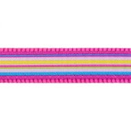 Obojek RD 20 mm x 30-47 cm - Horizontal Stripes Hot Pink