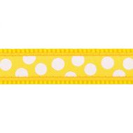 Obojek RD 15 mm x 24-37 cm - White Spots on Yellow