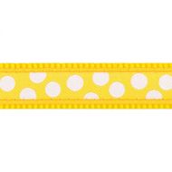 Obojek RD 25 mm x 41-63 cm - White Spots on Yellow