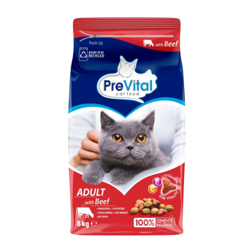 PreVital granule kočka Adult hovězí 8kg