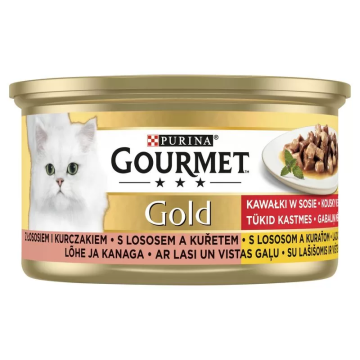 Gourmet Gold konzerva kure+losos 48x85g