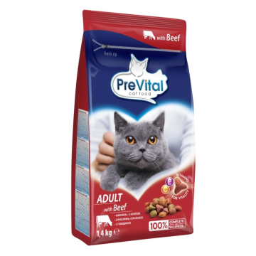 PreVital kočka hovězí, granule 1,4 kg