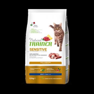 TRAINER Natural Cat SENSITIVE kachna 1,5kg