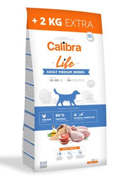 Calibra Dog Life Adult Medium Breed Chicken 12+2kg