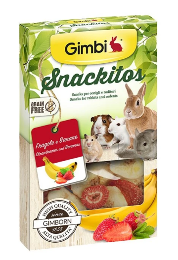 Gimbi Snackitos jahoda + banán 60g (Expirováno)