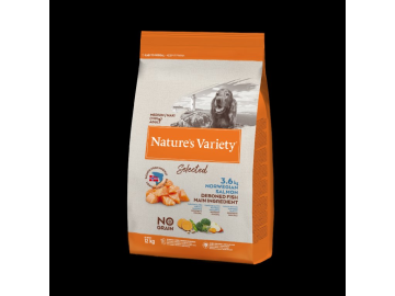 Nature´s variety select. med. ad. dog s lososem 12kg