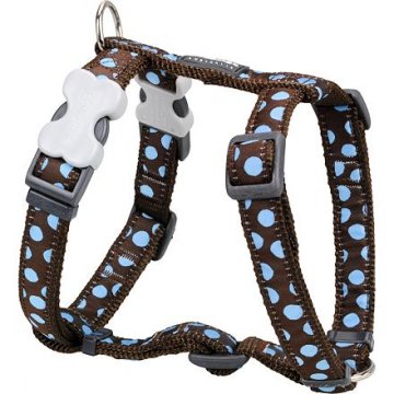 Postroj RD 15 mm x 36-54 cm - Blue Spots on Brown