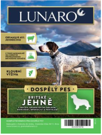 Lunaro Wild Lamb Adult 12kg - jehně s batáty