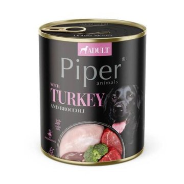 PIPER s krůtou a brokolicí, konzerva pro psy 800 g