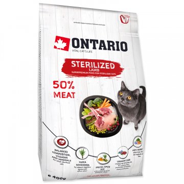 ONTARIO Cat Sterilised Lamb 0,4kg