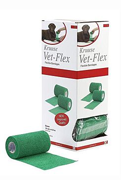 Obinadlo elast. Vet-Flex 7,5cm x 4,5m zelené Kruuse 1k