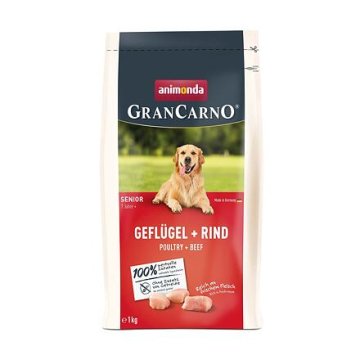 GranCarno Dog DryFood Senior s drůbežím a hovězím masem, 1 kg