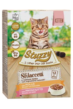 Stuzzy Cat kapsa Kitten kuře/šunka 12X85G