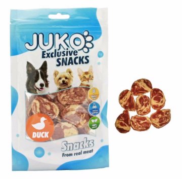 JUKO Snacks Duck & Codfish chips 70 g