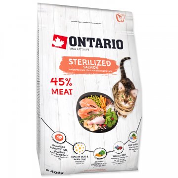 ONTARIO Cat Sterilised Salmon 0,4kg