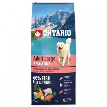 ONTARIO Dog Adult Large Fish & Rice 12kg