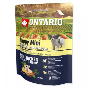 ONTARIO Puppy Mini Chicken & Potatoes & Herbs 0,75kg