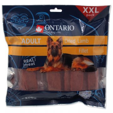 Snack ONTARIO Dog Dry Lamb Fillet 500g