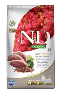 N&D Quinoa DOG Neutered Duck&Broccoli&Asp. 2,5kg