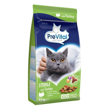 PreVital kočka sterile krůtí, granule 1,4 kg