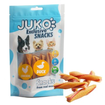 Chicken, Duck & Pumpkin Tricolor Twist JUKO Snacks 70 g