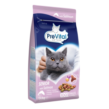 PreVital kočka senior losos, granule 1,4 kg