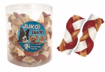 Splétaný copánek hovězí JUKO Snacks (40 ks)