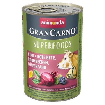 GRANCARNO Superfoods hovězí,čv.řepa,ostružiny,pampeliška 400 g