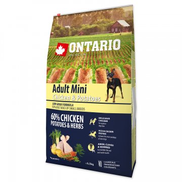 ONTARIO Dog Adult Mini Chicken & Potatoes & Herbs 6,5kg