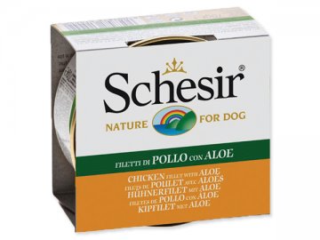 Konzerva SCHESIR Dog kuřecí + aloe v želé 150g