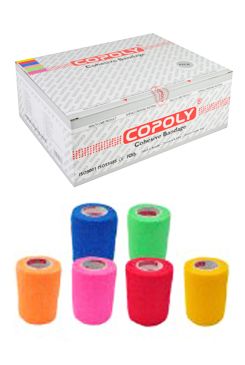 Obinadlo elast. CoPoly 7,5cm x 4,6m MIX NEON 12ks