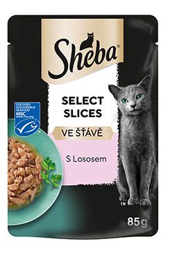 Sheba kapsa s lososem ve šťávě 85g