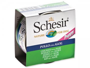 Konzerva SCHESIR Puppy kuřecí + aloe 150g