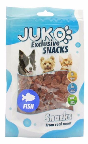 JUKO Snacks Salmon in heart shape 70 g